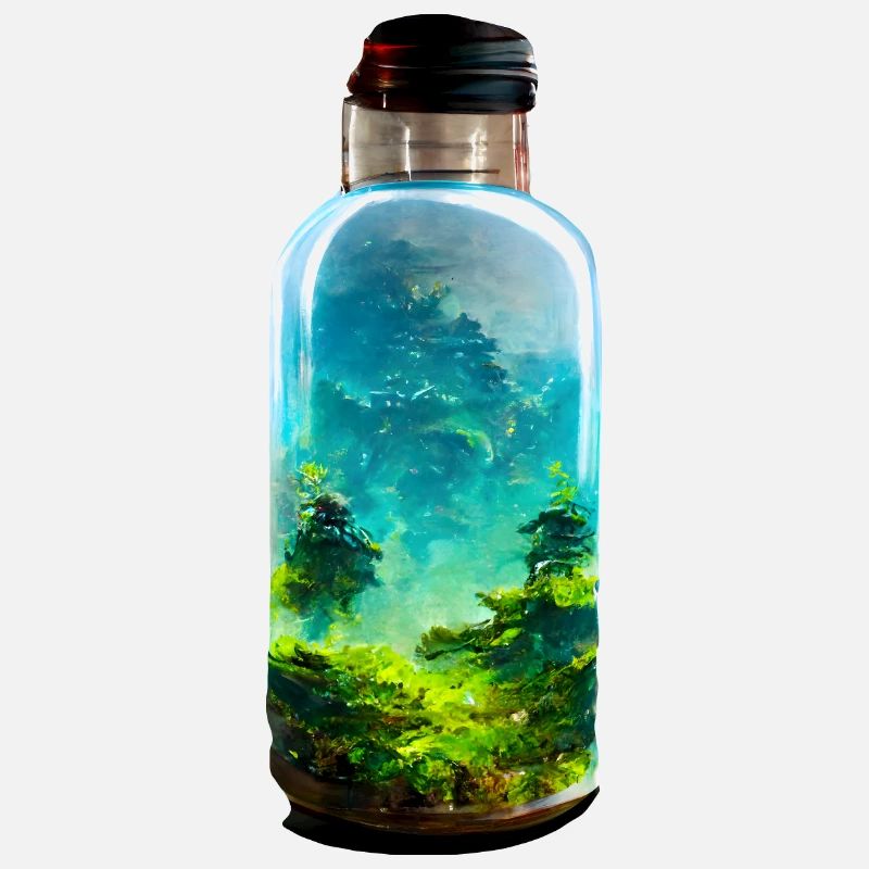 Flasche mit einem Wald