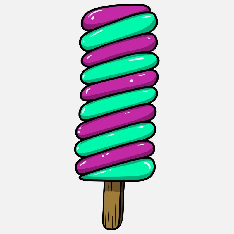Crème glacée | Crème glacée à rayures vert violet | Glace