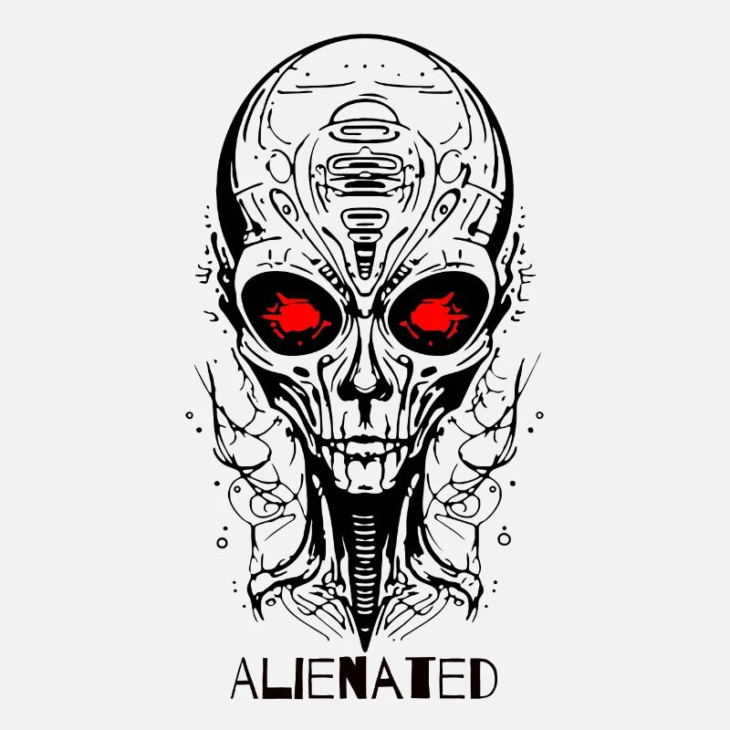 Visage extraterrestre aliéné