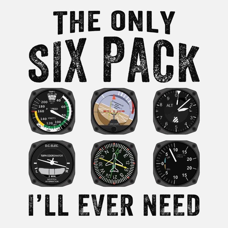 Pilots Six Pack Airplane Instruments