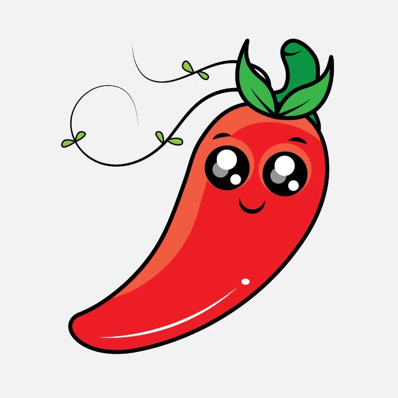 Dessin animé mignon de piment chaud