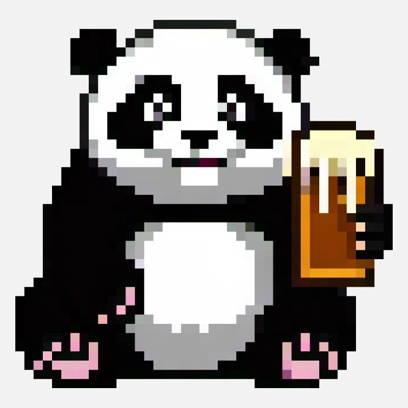 Pixel Panda Pint Time