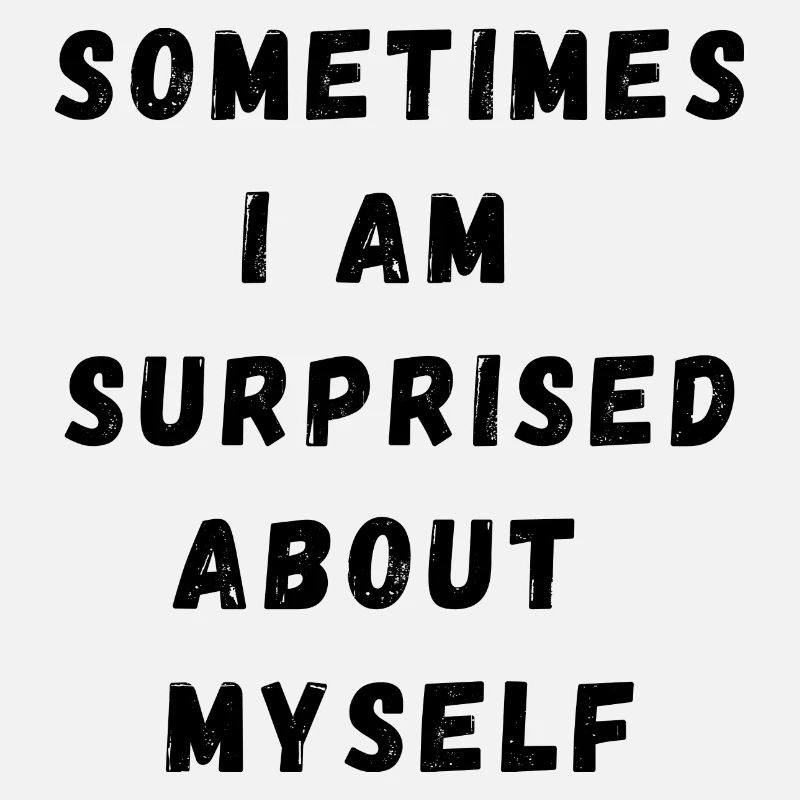 surprise myself black on white