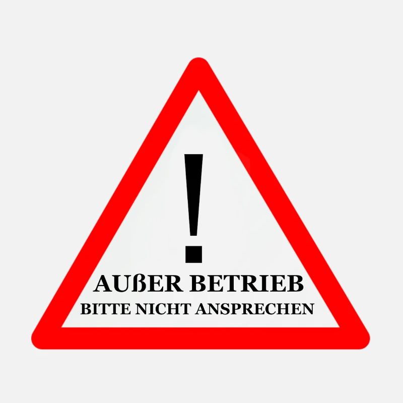 Warnschild: Nicht Ansprechen
