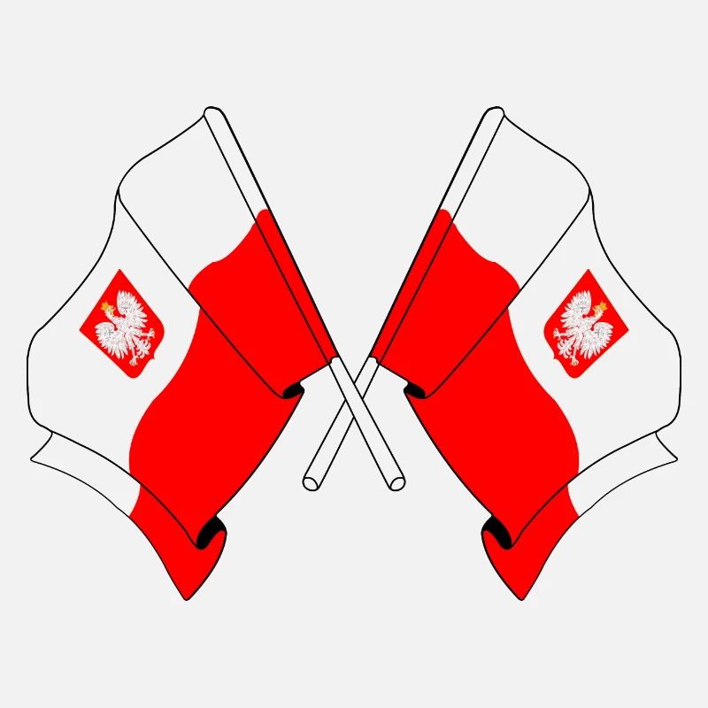 Zwei Flaggen Polen