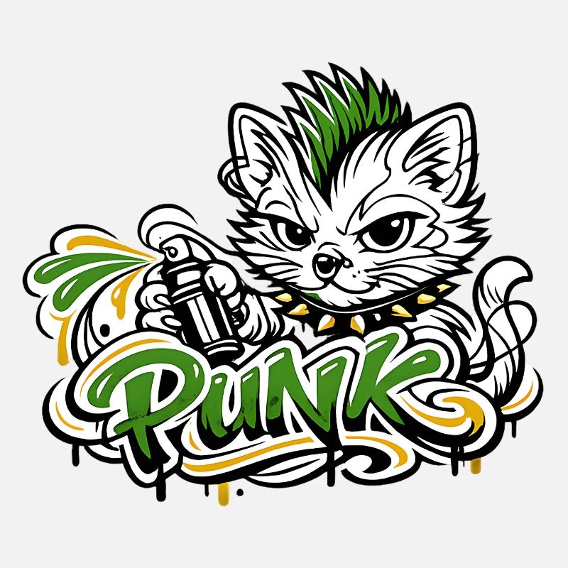 Punkkatz Graffiti Mohawk