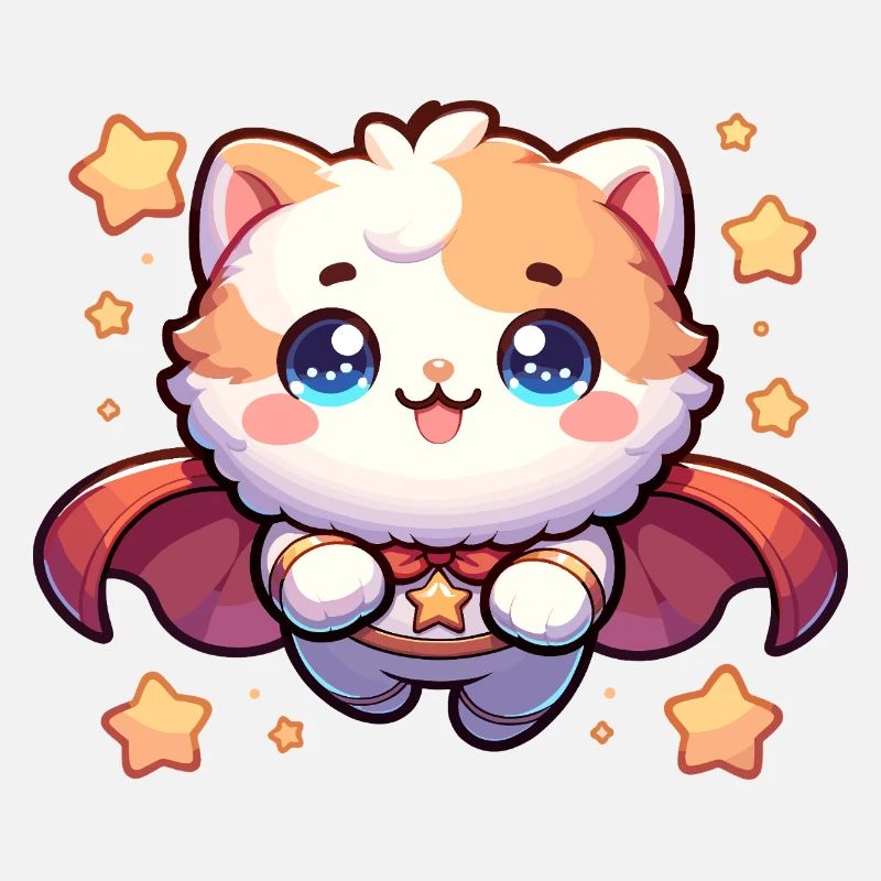 Helden Kätzchen Superheld Katze Super Mieze