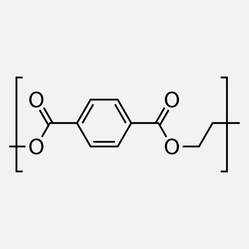 Polyethylenterephthalat (PET) -Molekül.