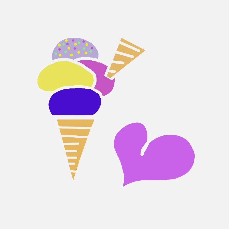 Eiscreme Eis  Eiswaffel Kinder Retro 60er