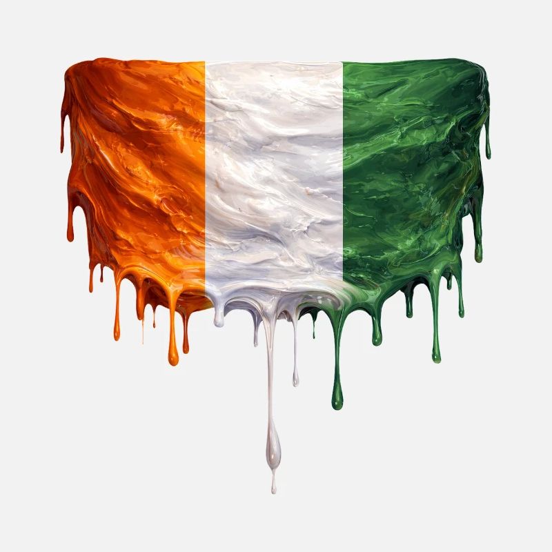 Drapeau de la Côte d’Ivoire en illustration de drop