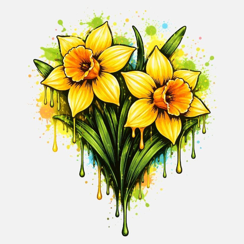 Jonquilles dans le style graffiti