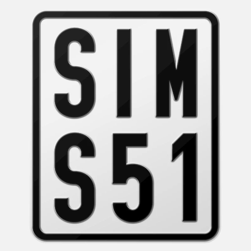 Plaque d’immatriculation du Simson S51 Mobylette