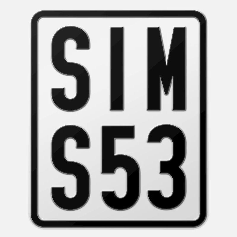 Plaque d’immatriculation du cyclomoteur Simson S53