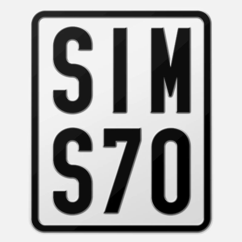 Plaque d’immatriculation du cyclomoteur Simson S70