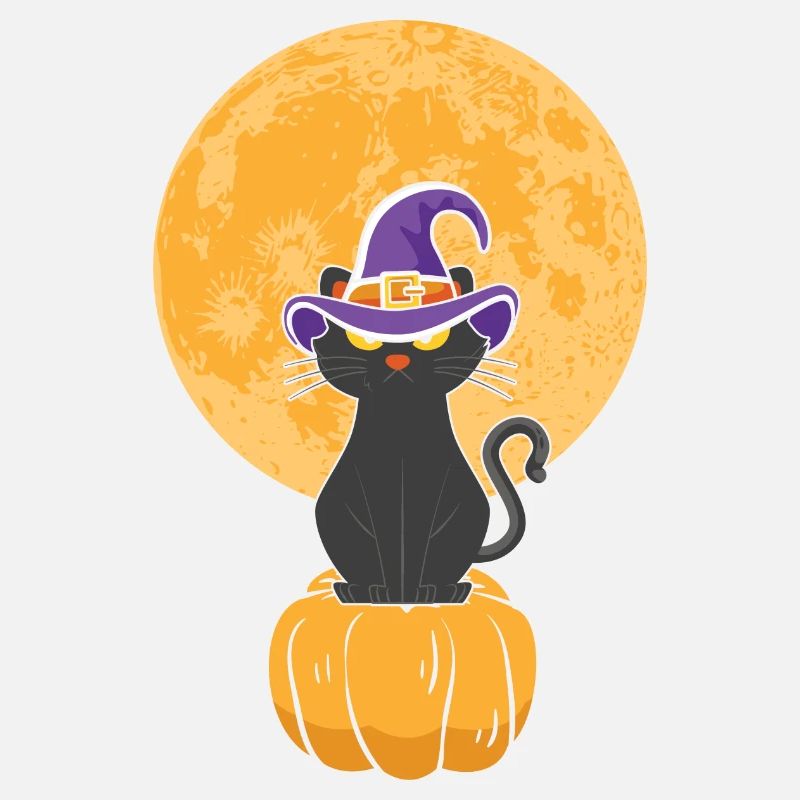 Sorcière chat d’Halloween