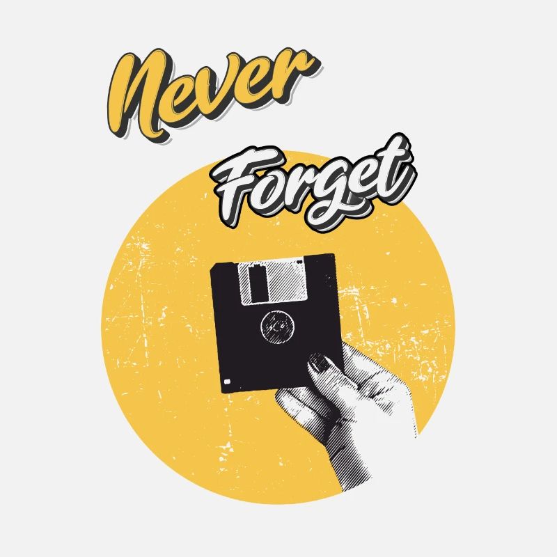Never Forget Media Cassettes, VHS, and Floppy disk