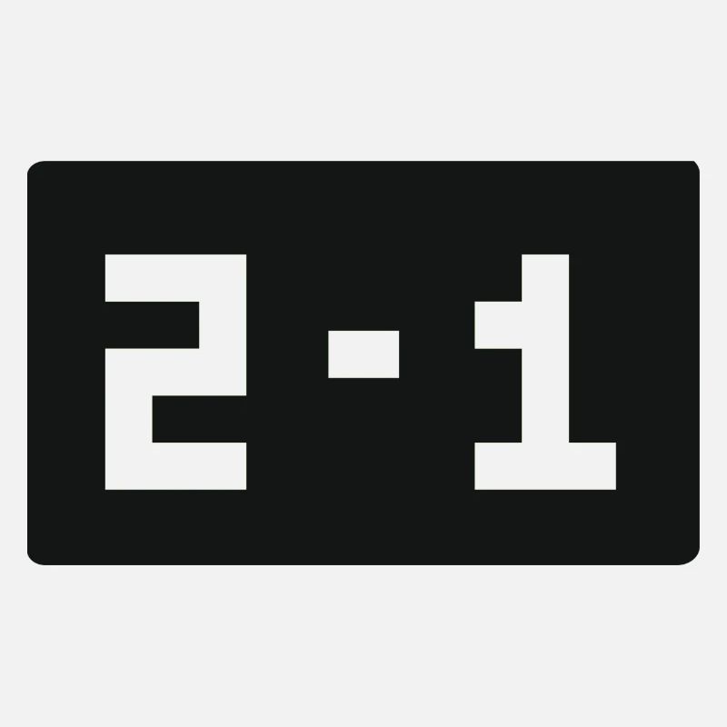 Retrogaming Score 2 to 1 Won Pixelated