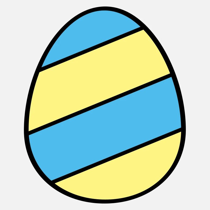 Oeuf de Pâques rayé