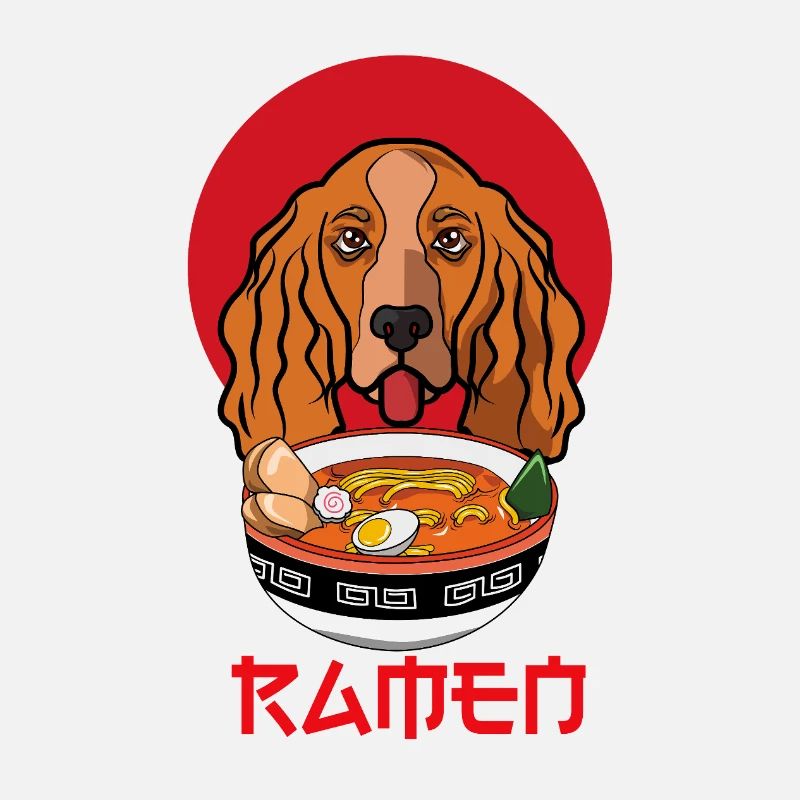 Illustration de visage de chien cocker spaniel mignon