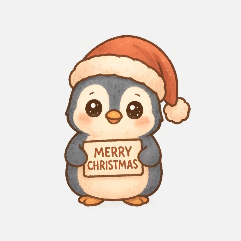 Salutations de Noël du Pingouin des Neiges