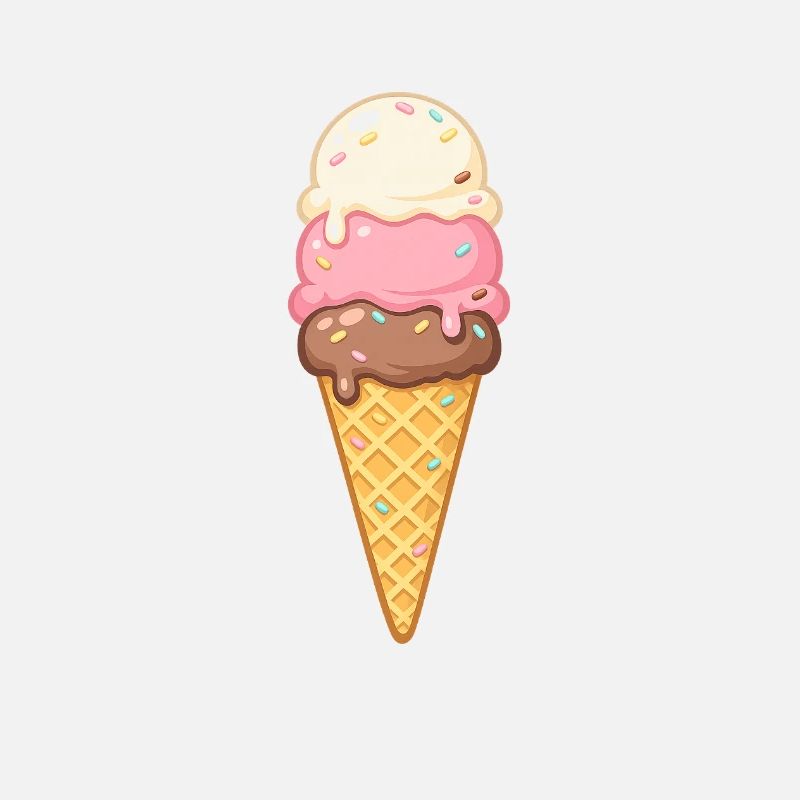 Glace à trois couches chez Cone