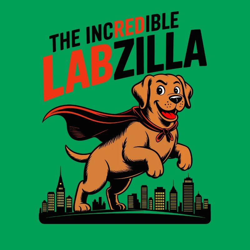 Labzilla – Foxred Labrador im Monster-Modus