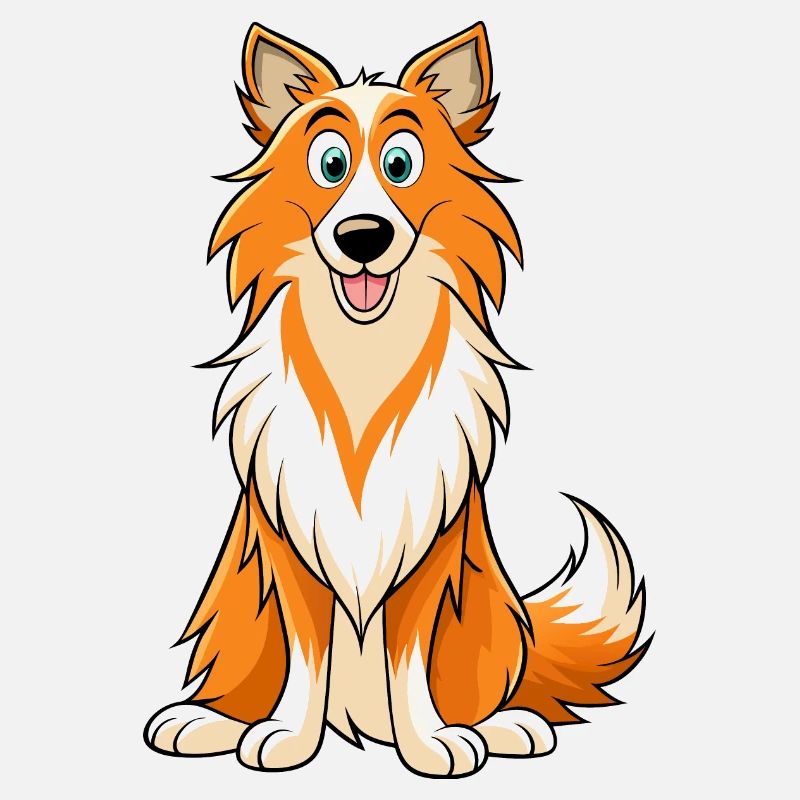 Art numérique Collie Expression douce