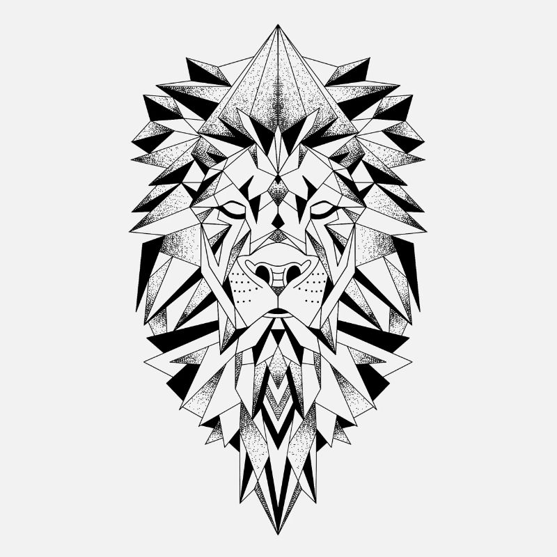 Geometric Lion Head Chart