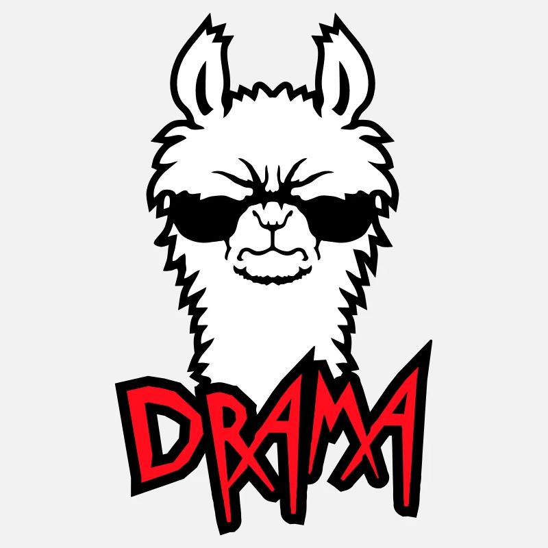 Lama Cool Wütend Sonnenbrille Pelzig Sauer Alpaka