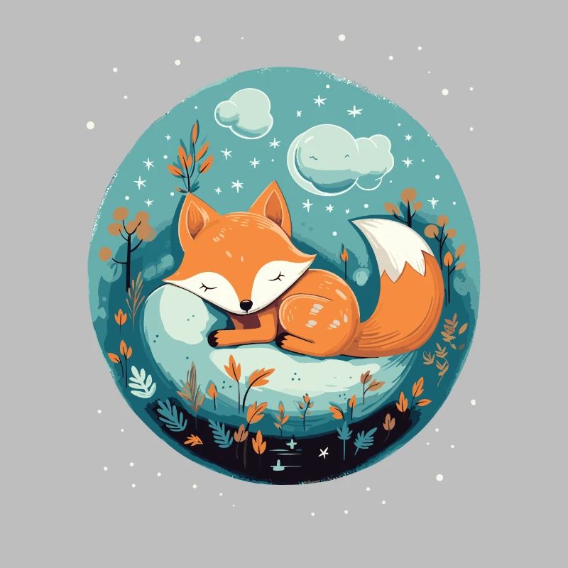 Sleeping Fox Sleepyhead Napping Sleep Fox Lover