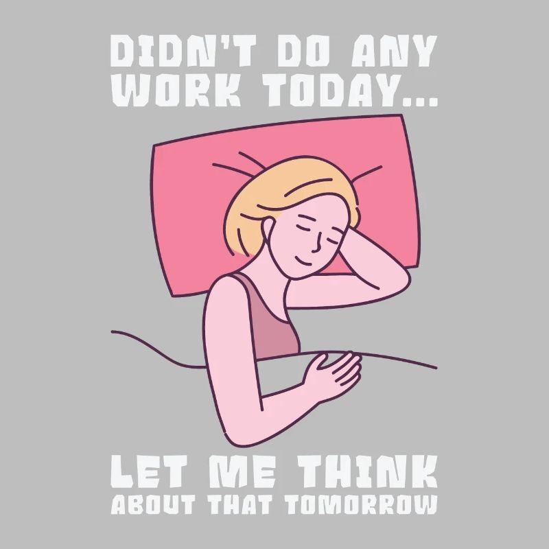 Procrastinator Work Sleeping Line Art Dessin