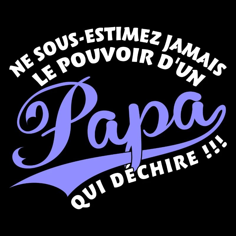 Papa qui déchire bleu