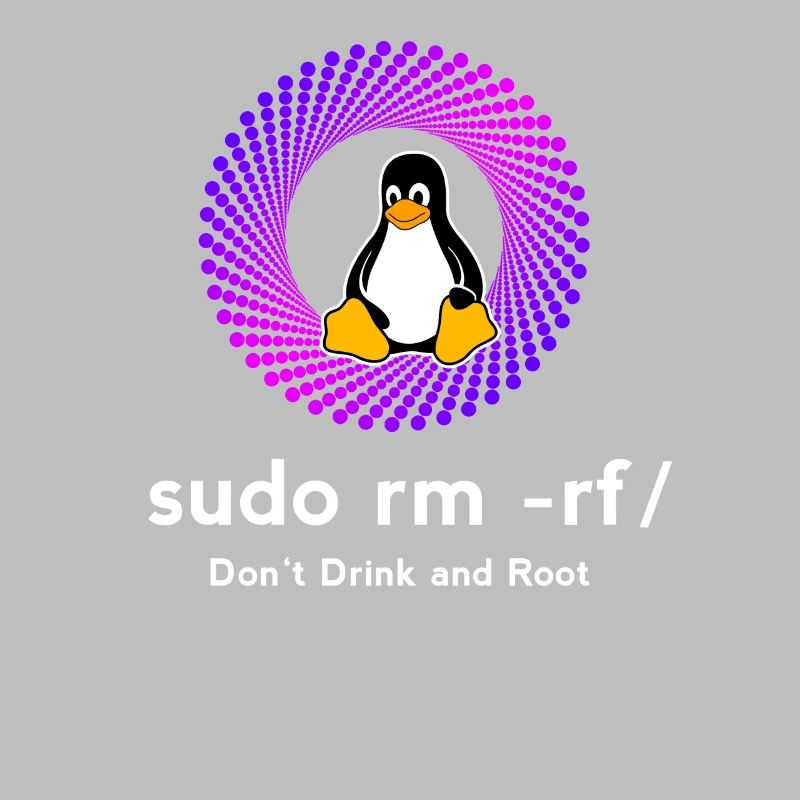 Ordinateur Sys admin Penguin Nerd pc sudo rm -rf cod
