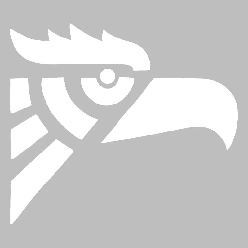Aztec white eagle head