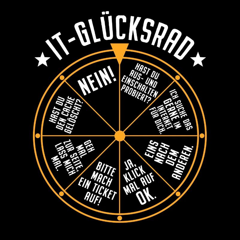 IT Support Glücksrad Service Desk IT Helpdesk Nerd