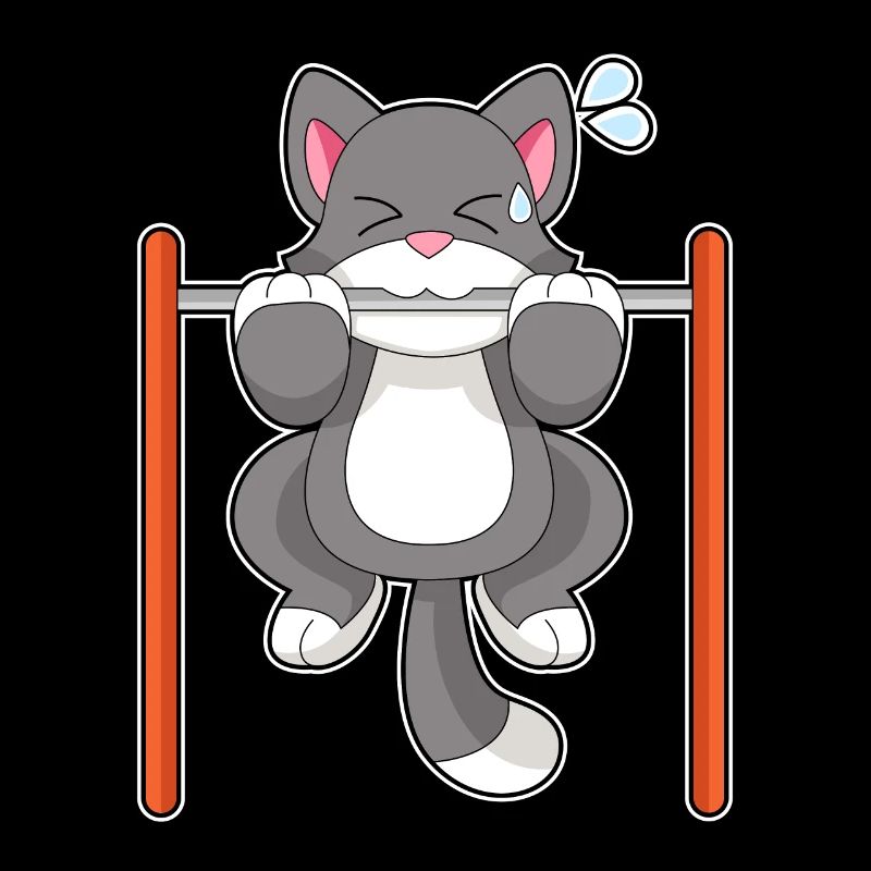 Cat Bodybuilder Pull-ups Bodybuilding