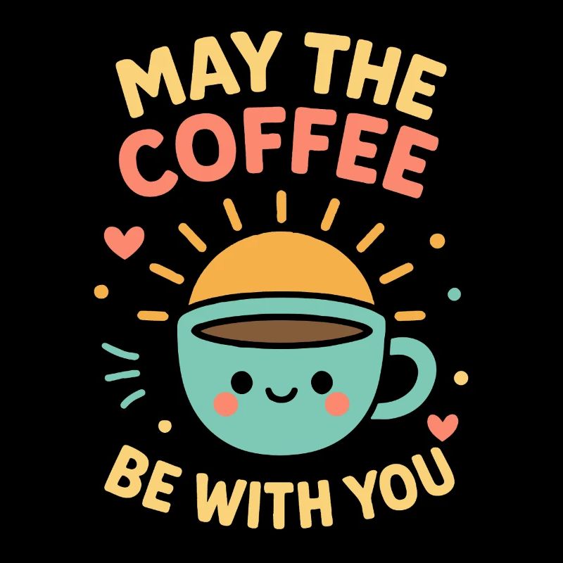Que le café soit avec vous Mignon Café Design