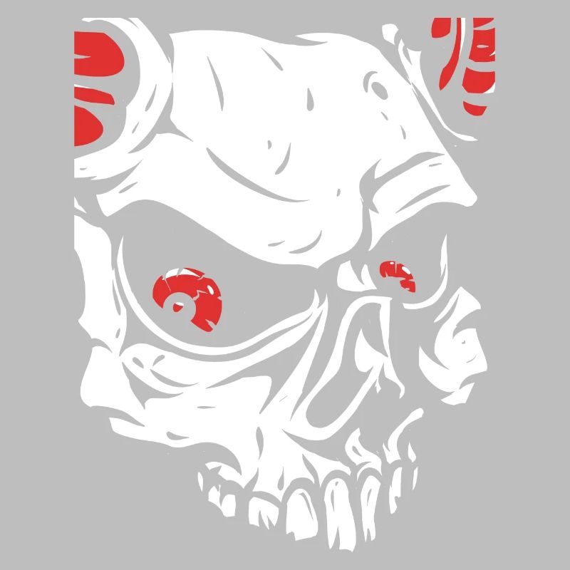 Devil skull with horns
