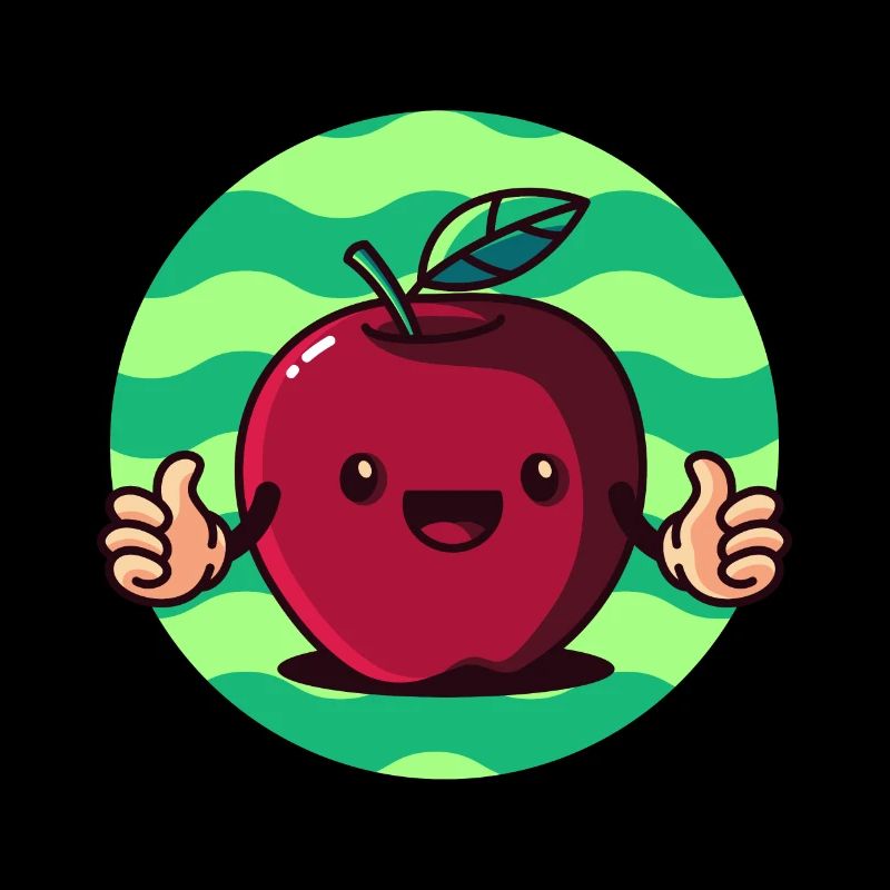 cute apple, fruit fruit vitamins