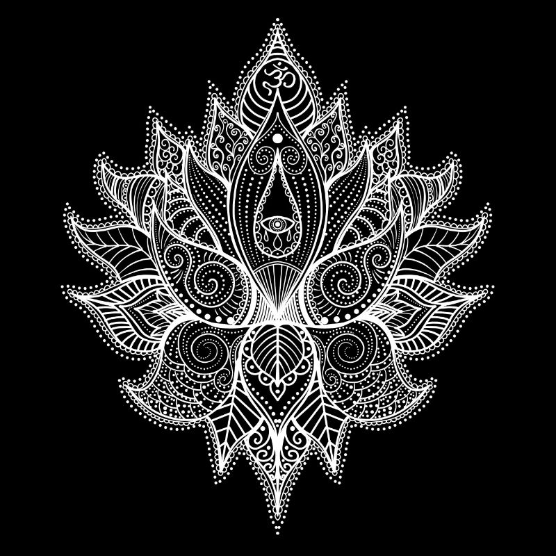 Mandala fleur de vie bouddhiste indienne