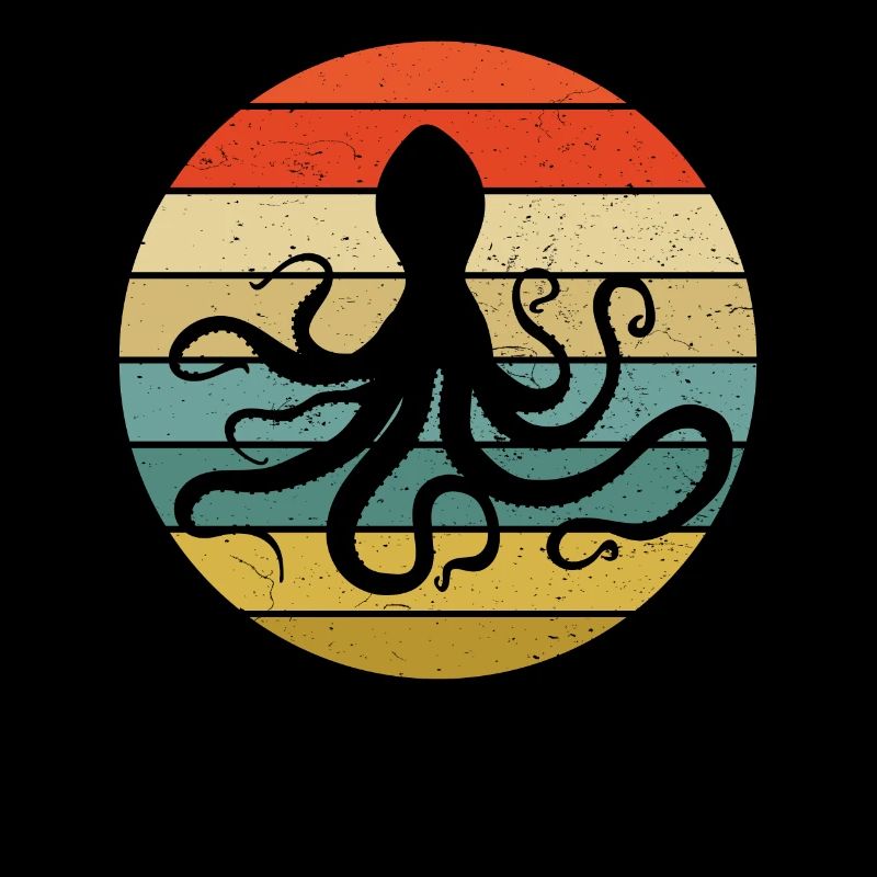 70's Retro Octopus Squid Vintage Octopus Octopus