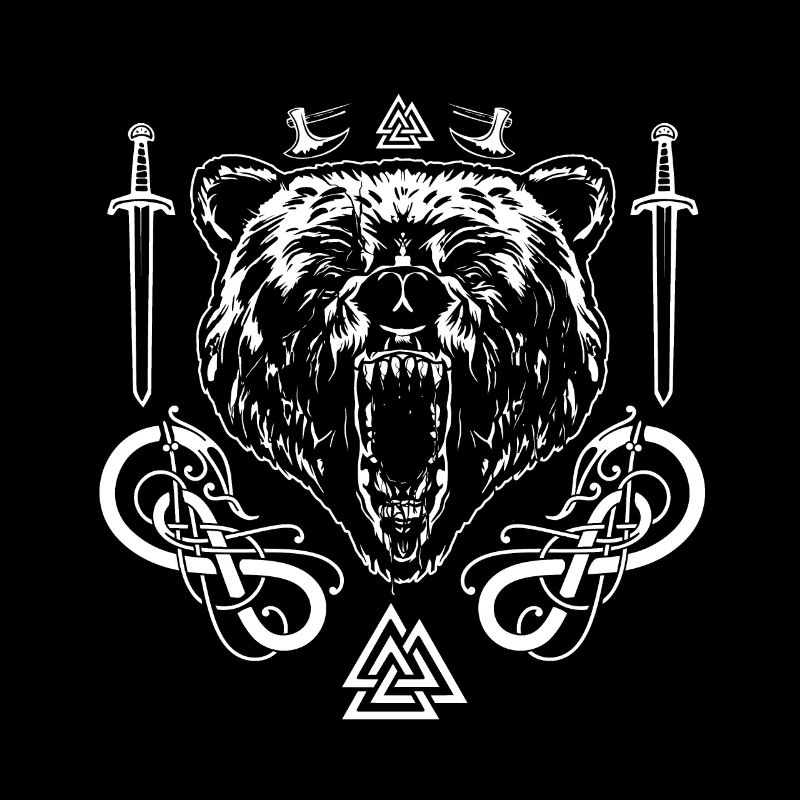 VIKING WIKINGER BEAR RINGERIKE VALKNUT SWORD AXE