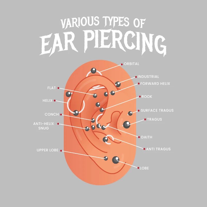 Différents types de boucles d'oreilles