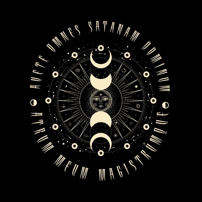Witchcraft Gothic Geometric Sun Black Magic