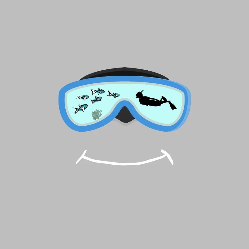 Masque de plongée avec plongée aux algues de poisson