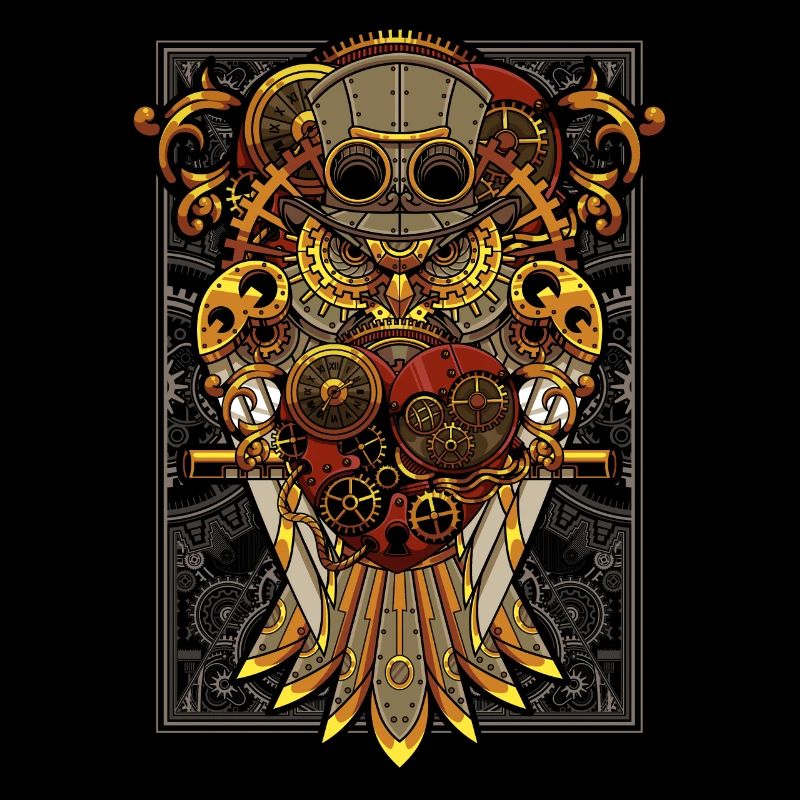 Steampunk Owl Mechanical Bird Clockwork