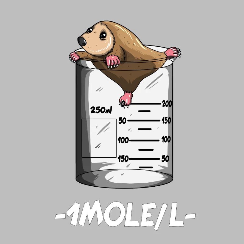 Professeur de chimie 1 Mole / L Mole Chimie Science