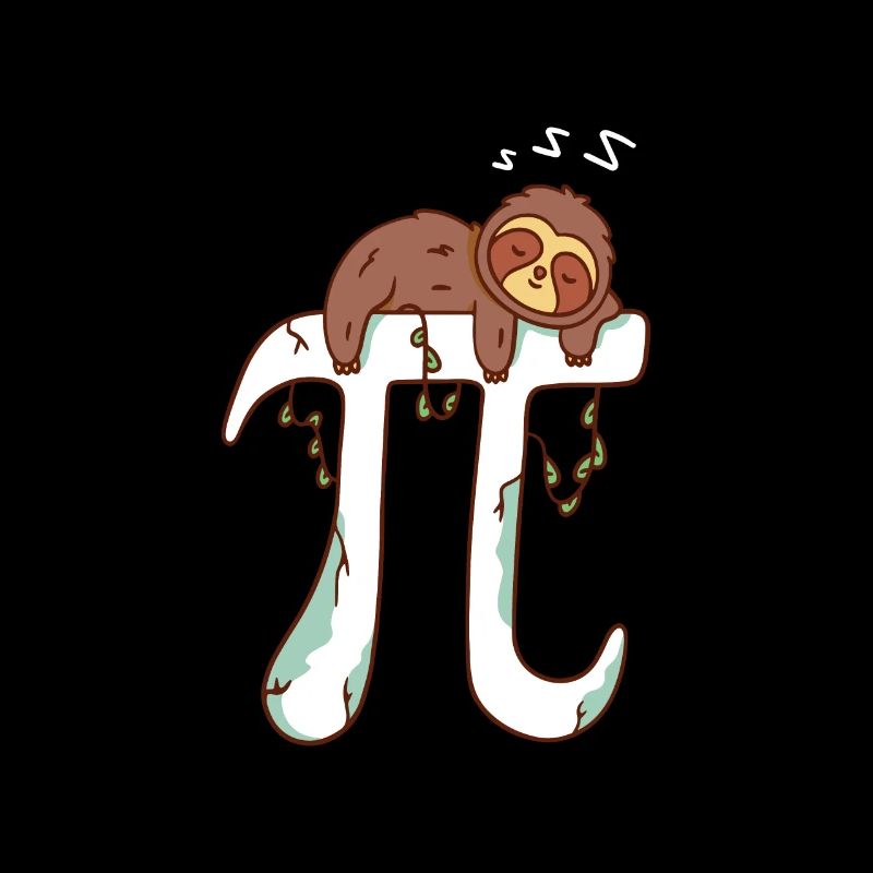 Math Pi Sloth Mathematics Teacher Student Joke