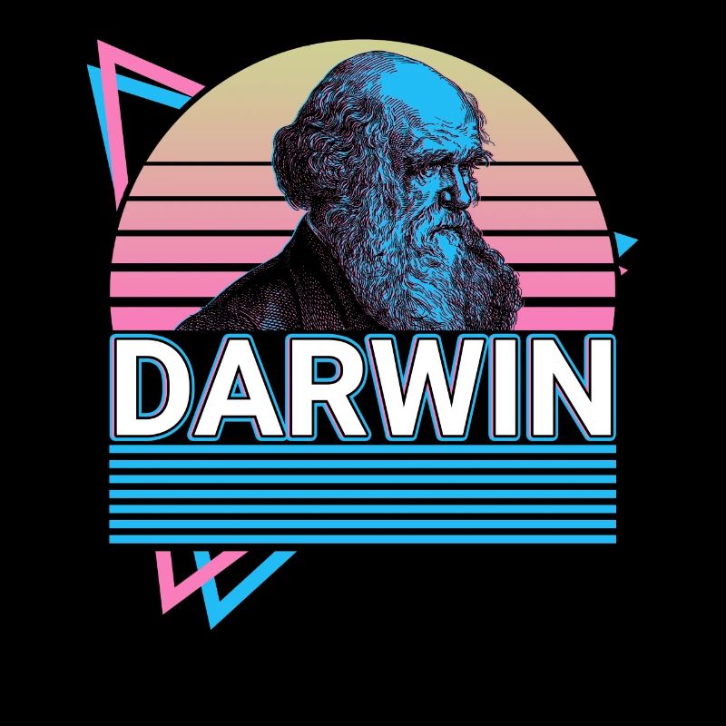 Charles Darwin Evolutionstheorie Retro Geschenk