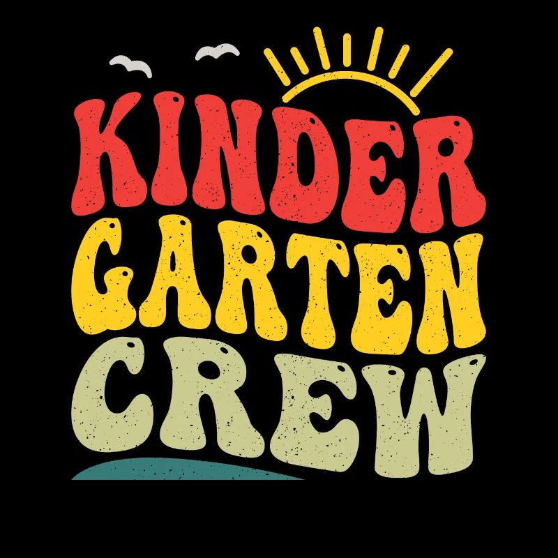 Retro Groovy Kindergarten Crew Kinder Squad